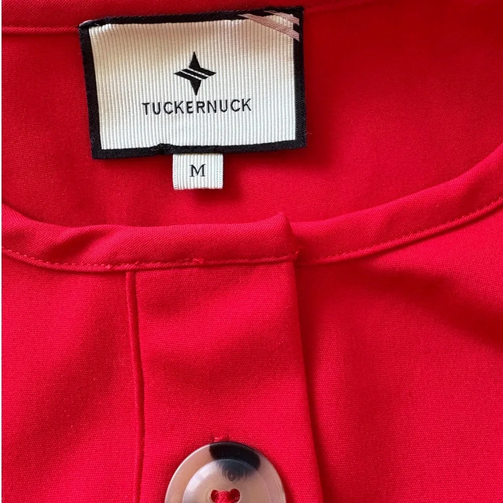Tuckernuck Red Blake Dress,Medium, Preppy Chic Timeless Coastal Nautical Classic - Picture 7 of 10
